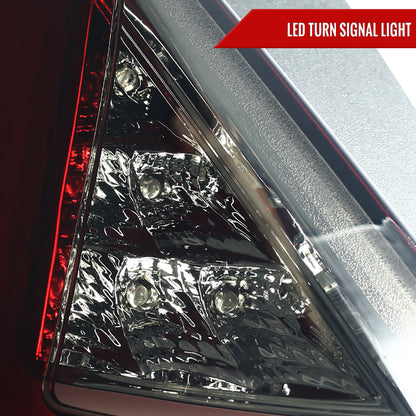 2011-2013 Ford Fiesta Hatchback LED Tail Lights (Chrome Housing/Red Smoked Lens)