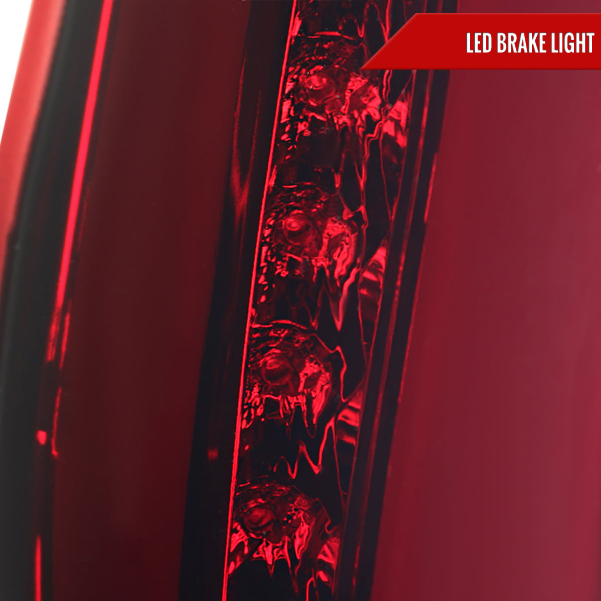 2011-2013 Ford Fiesta Hatchback LED Tail Lights (Chrome Housing/Red Smoked Lens)