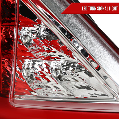 2011-2013 Ford Fiesta Hatchback LED Tail Lights (Chrome Housing/Red Lens)