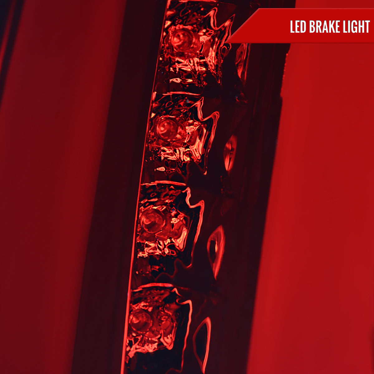 2011-2013 Ford Fiesta Hatchback LED Tail Lights (Chrome Housing/Red Lens)