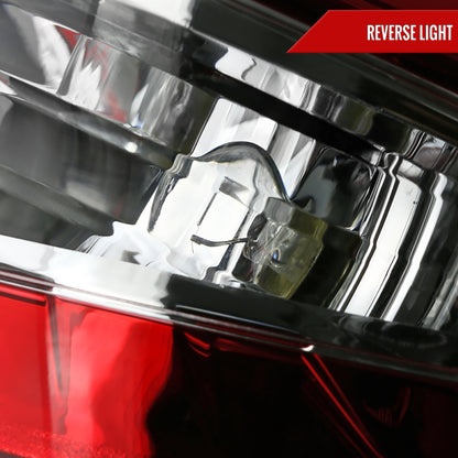 2011-2013 Ford Fiesta Hatchback LED Tail Lights (Chrome Housing/Red Lens)