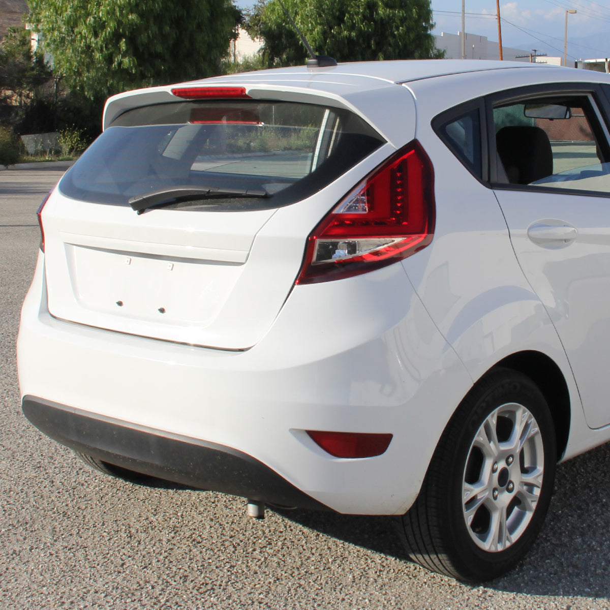 2011-2013 Ford Fiesta Hatchback LED Tail Lights (Chrome Housing/Red Lens)