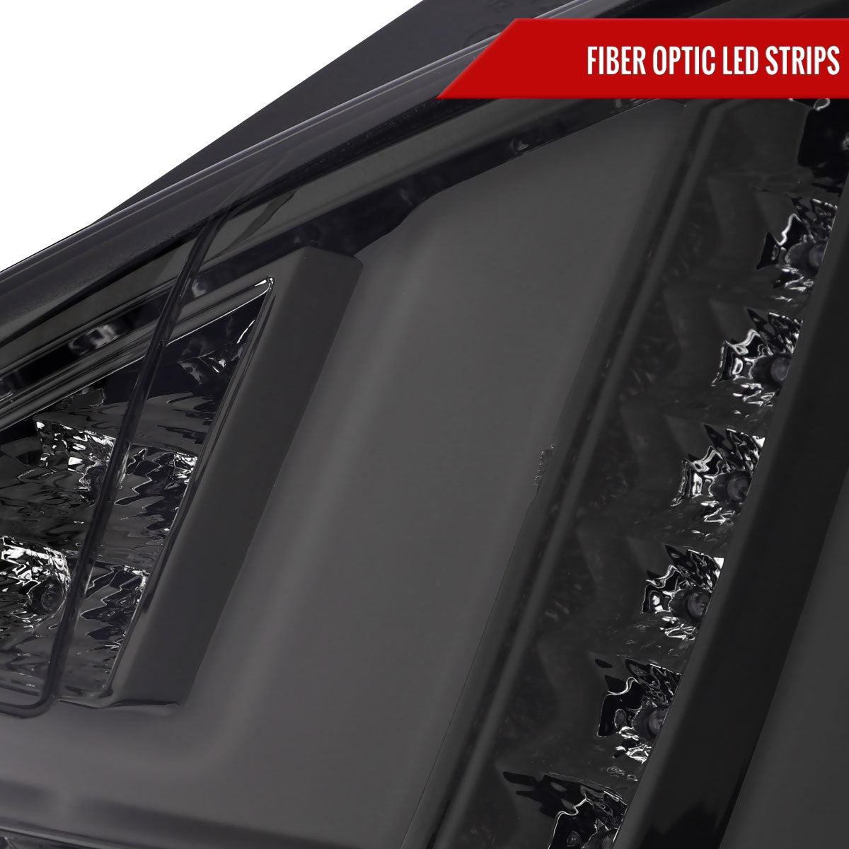 2014-2019 Ford Fiesta Hatchback LED Bar Tail Lights (Chrome Housing/Smoked Lens)