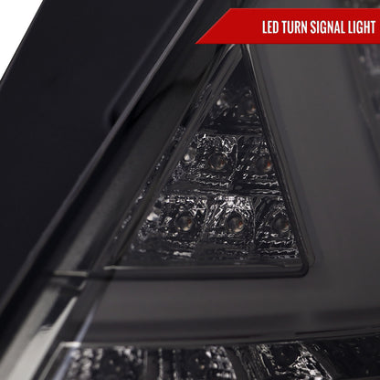 2014-2019 Ford Fiesta Hatchback LED Bar Tail Lights (Chrome Housing/Smoked Lens)