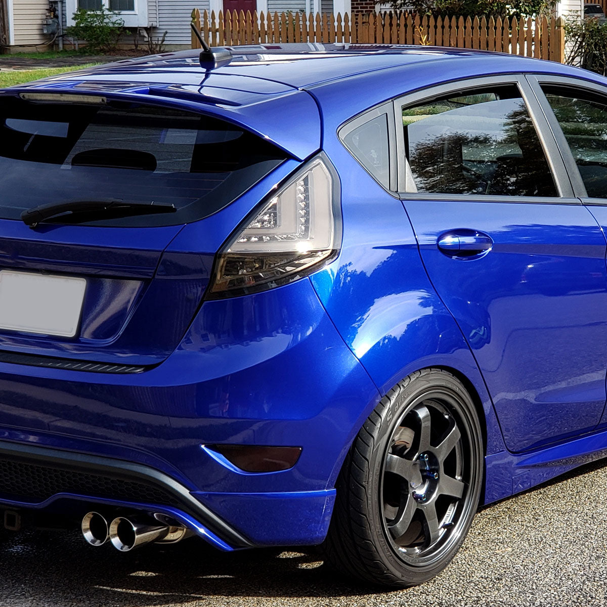 2014-2019 Ford Fiesta Hatchback LED Bar Tail Lights (Chrome Housing/Smoked Lens)