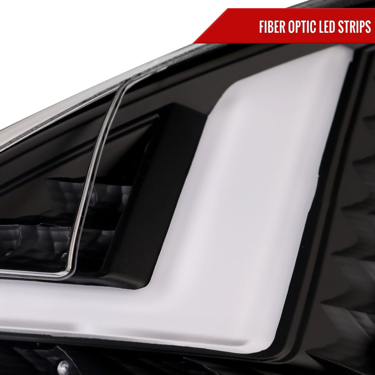 2014-2019 Ford Fiesta Hatchback LED Bar Tail Lights (Matte Black Housing/Clear Lens)