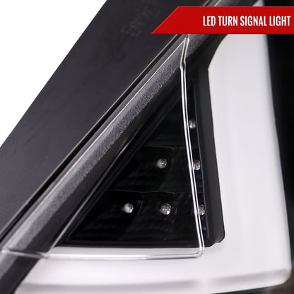 2014-2019 Ford Fiesta Hatchback LED Bar Tail Lights (Matte Black Housing/Clear Lens)