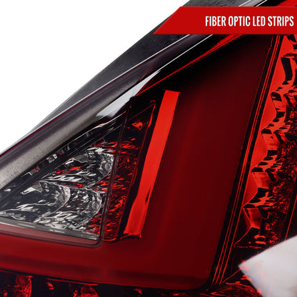 2014-2019 Ford Fiesta Hatchback LED Bar Tail Lights (Chrome Housing/Red Smoked Lens)