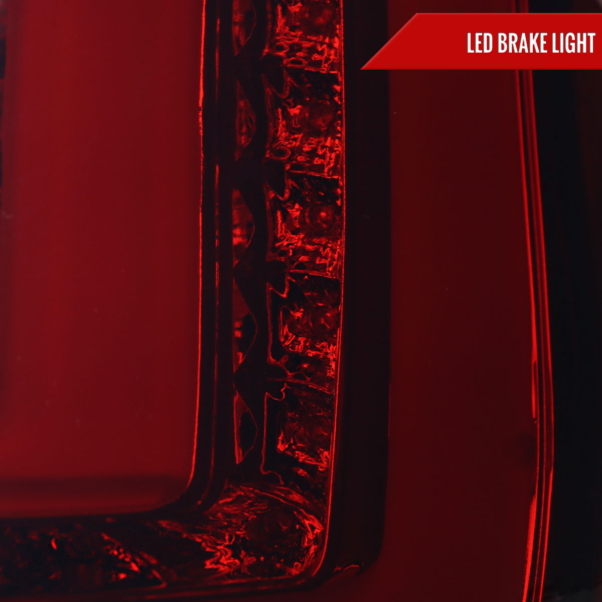2014-2019 Ford Fiesta Hatchback LED Bar Tail Lights (Chrome Housing/Red Smoked Lens)
