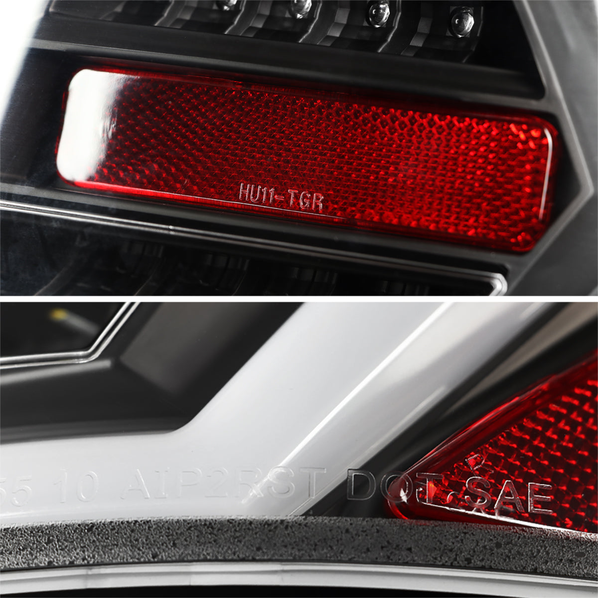 2010-2012 Ford Fusion LED Tail Lights (Matte Black Housing/Clear Lens)