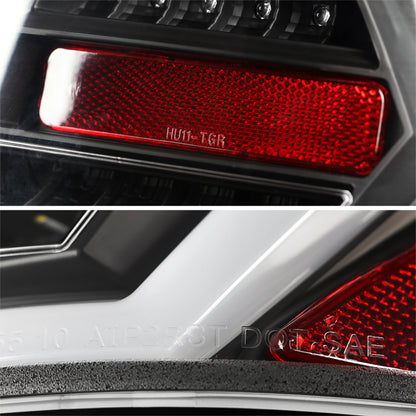 2010-2012 Ford Fusion LED Tail Lights (Matte Black Housing/Clear Lens)