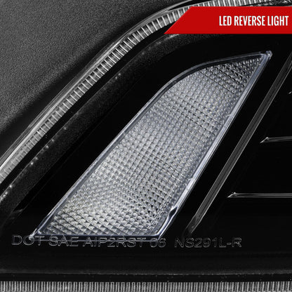2008-2013 Infiniti G37/2014-2015 Q60 Coupe/Convertible LED Tail Lights w/ Switchback Sequential Turn Signals (Jet Black Housing / Clear Lens)