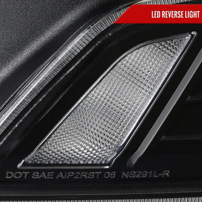 2008-2013 Infiniti G37/2014-2015 Q60 Coupe/Convertible LED Tail Lights w/ Switchback Sequential Turn Signals (Matte Black Housing / Clear Lens)