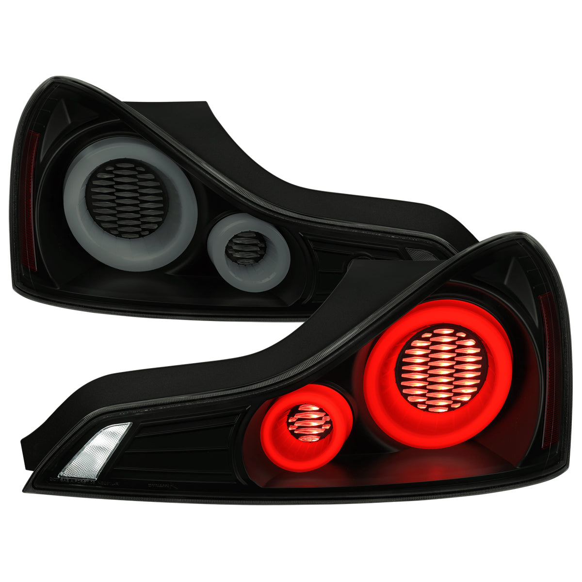 2008-2013 Infiniti G37/2014-2015 Q60 Coupe/Convertible LED Tail Lights w/ Switchback Sequential Turn Signals (Black Housing / Smoked Lens)