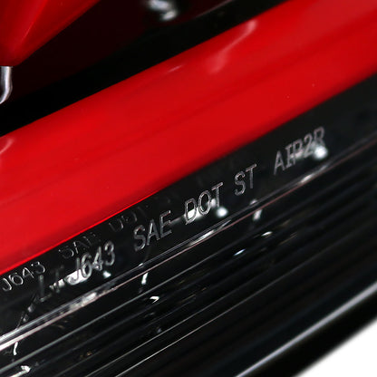 2010-2016 Hyundai Genesis Coupe Red Bar Sequential LED Tail Lights (Jet Black Housing/Clear Lens)