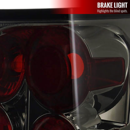 2005-2006 Jeep Grand Cherokee Tail Lights (Chrome Housing/Smoked Lens)