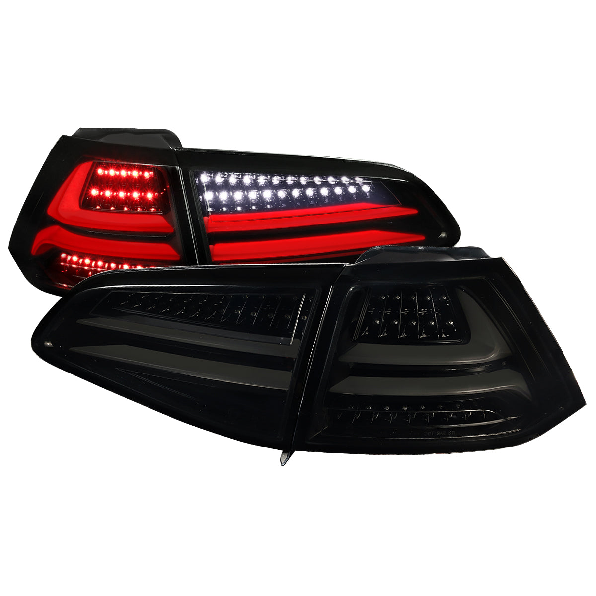 2015-2017 Volkswagen Golf/GTI LED Tail Lights (Glossy Black Housing/Smoked Lens)