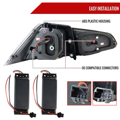 2015-2017 Volkswagen GTI/Golf LED Tail Lights (Matte Black Housing/Clear Lens)