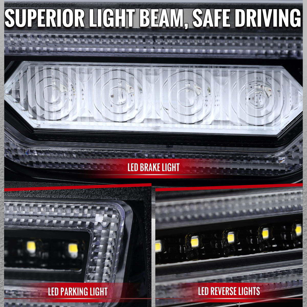 2022-2024 Toyota GR86 / Subaru BRZ Rear Bumper Full LED 4th Reverse Tail Brake Light (Jet Black Housing / Clear Lens)