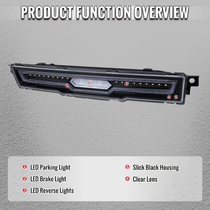 2022-2024 Toyota GR86 / Subaru BRZ Rear Bumper Full LED 4th Reverse Tail Brake Light (Jet Black Housing / Clear Lens)