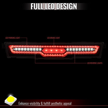 2022-2024 Toyota GR86 / Subaru BRZ Rear Bumper Full LED 4th Reverse Tail Brake Light (Matte Black Housing / Clear Lens)