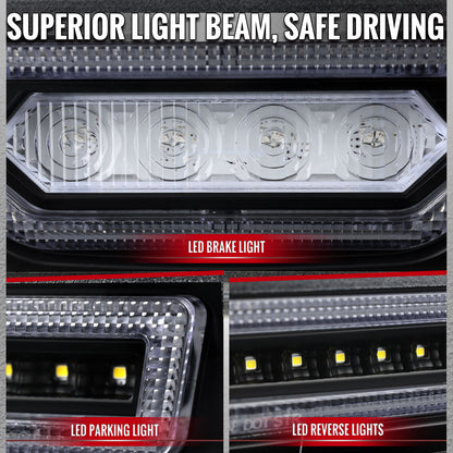 2022-2024 Toyota GR86 / Subaru BRZ Rear Bumper Full LED 4th Reverse Tail Brake Light (Matte Black Housing / Clear Lens)