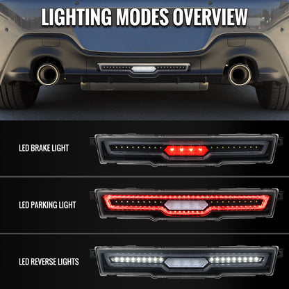 2022-2024 Toyota GR86 / Subaru BRZ Rear Bumper Full LED 4th Reverse Tail Brake Light (Matte Black Housing / Clear Lens)