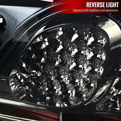 1998-2005 Lexus GS300/GS400/GS430 LED Tail Lights (Chrome Housing/Smoked Lens)