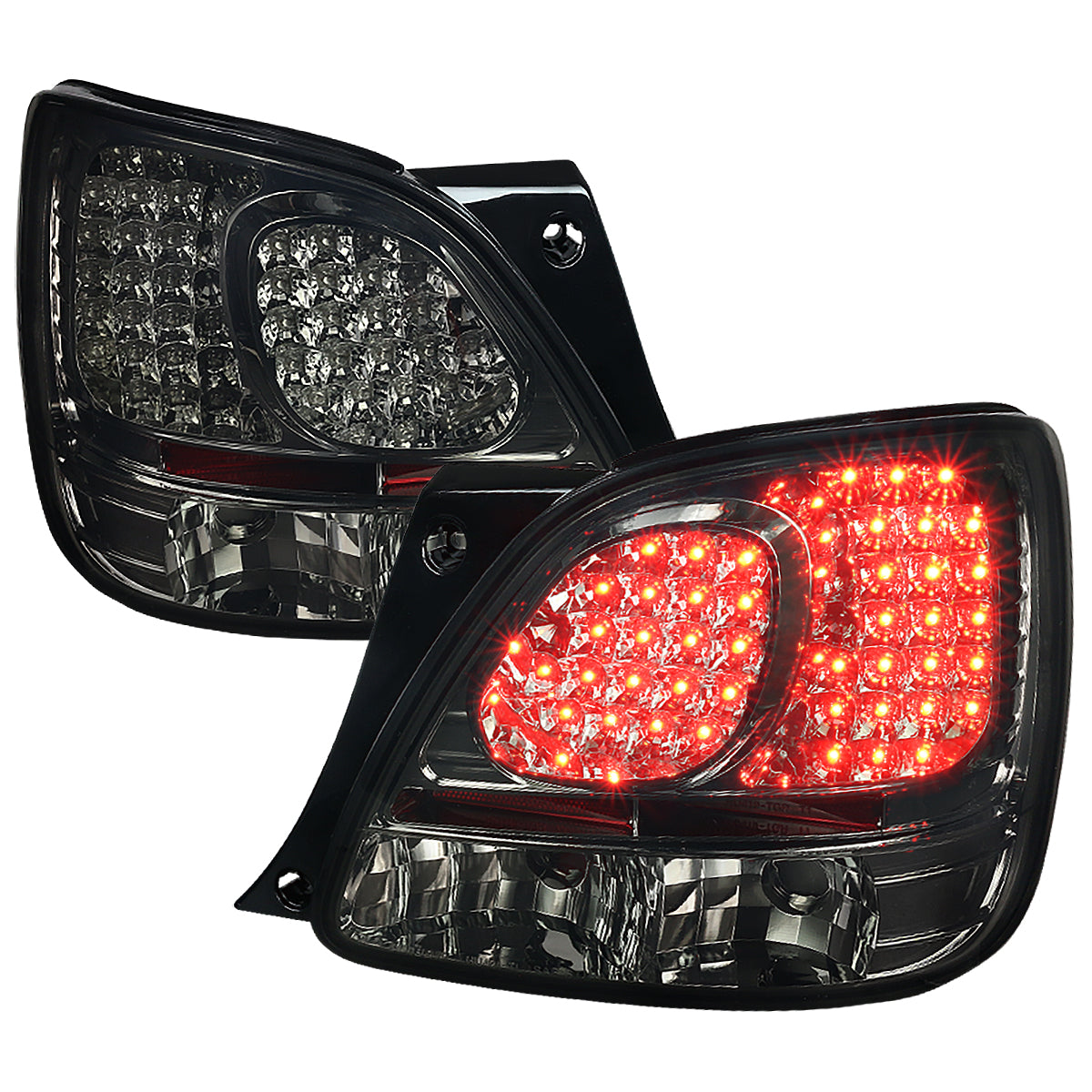 1998-2005 Lexus GS300/GS400/GS430 LED Tail Lights (Chrome Housing/Smoked Lens)