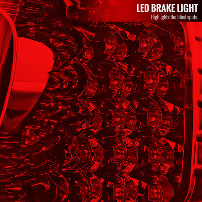 1998-2005 Lexus GS300/GS400/GS430 LED Tail Lights (Chrome Housing/Red Clear Lens)