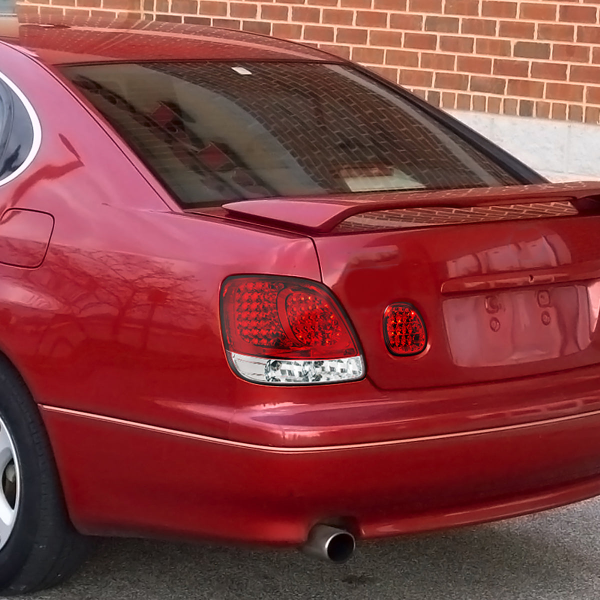 1998-2005 Lexus GS300/GS400/GS430 LED Tail Lights (Chrome Housing/Red Clear Lens)