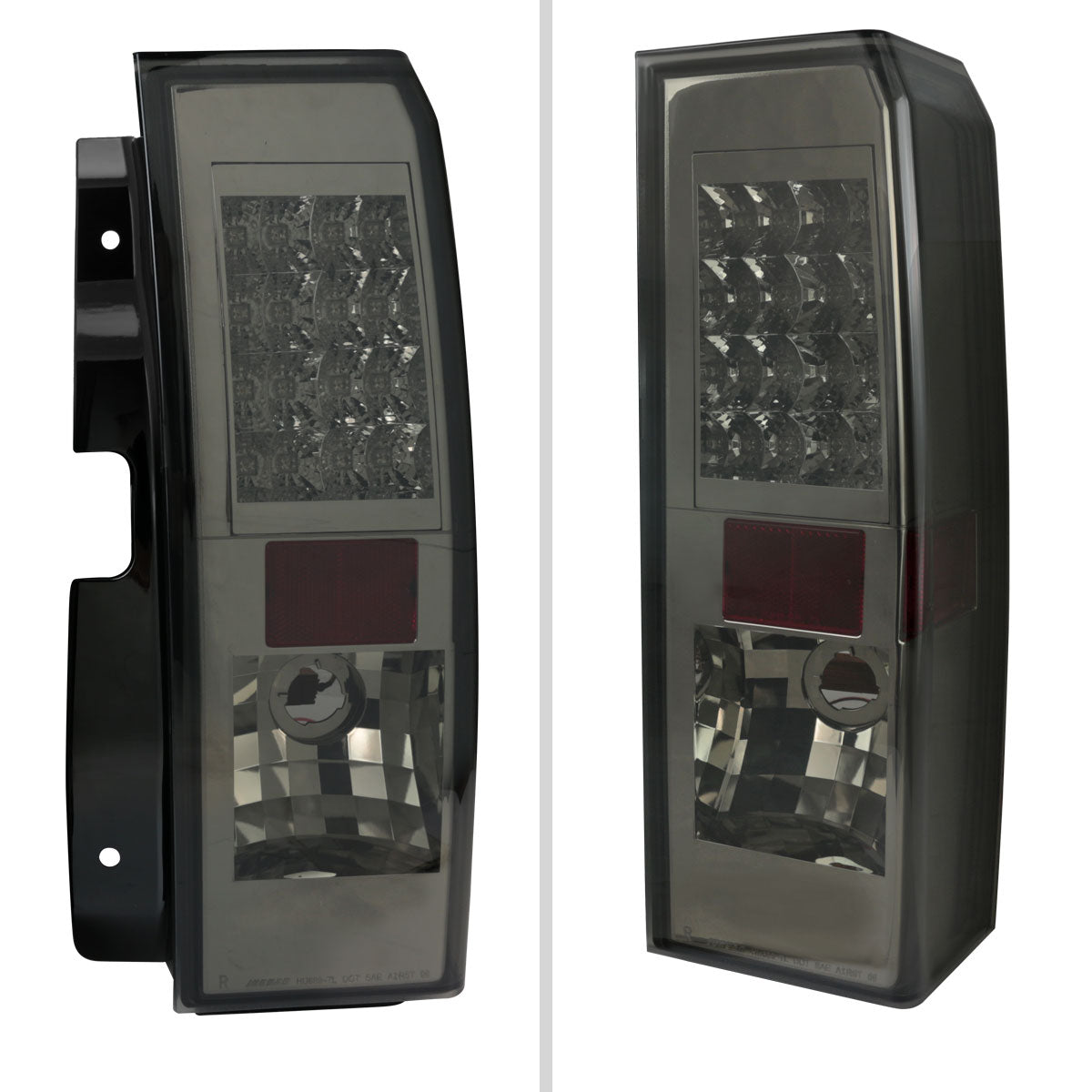 2005-2010 Hummer H3 LED Tail Lights (Chrome Housing/Smoked Lens)