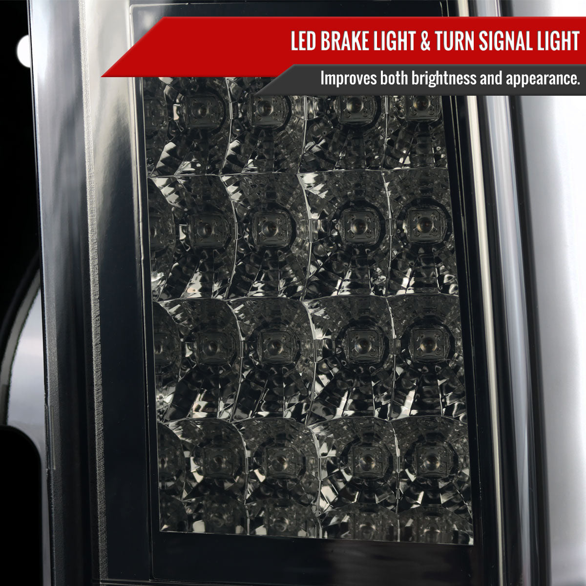 2005-2010 Hummer H3 LED Tail Lights (Chrome Housing/Smoked Lens)