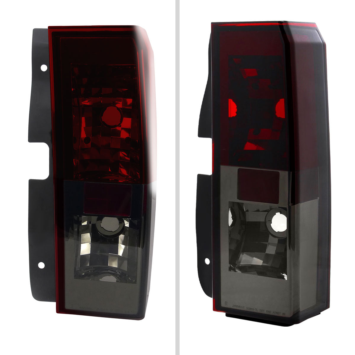 2005-2010 Hummer H3 Tail Lights (Chrome Housing/Red Smoked Lens)