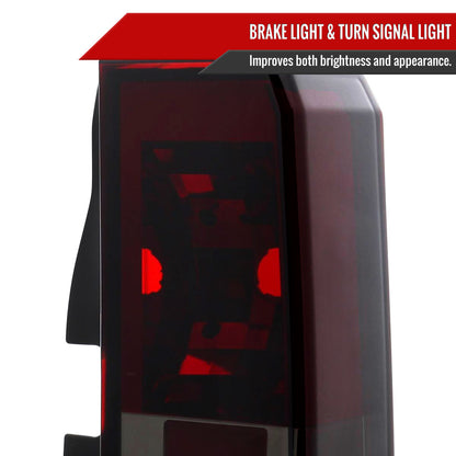 2005-2010 Hummer H3 Tail Lights (Chrome Housing/Red Smoked Lens)