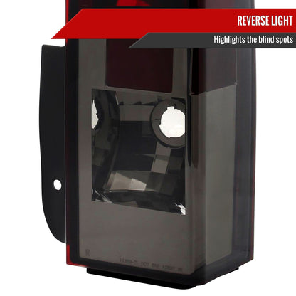 2005-2010 Hummer H3 Tail Lights (Chrome Housing/Red Smoked Lens)