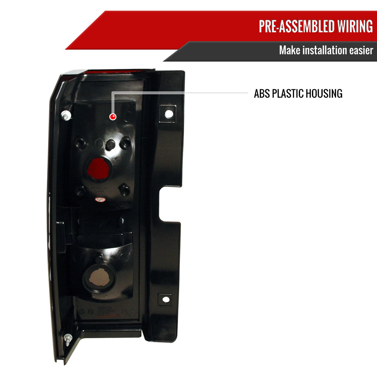2005-2010 Hummer H3 Tail Lights (Chrome Housing/Red Smoked Lens)