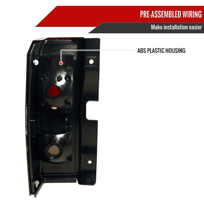 2005-2010 Hummer H3 Tail Lights (Chrome Housing/Red Smoked Lens)