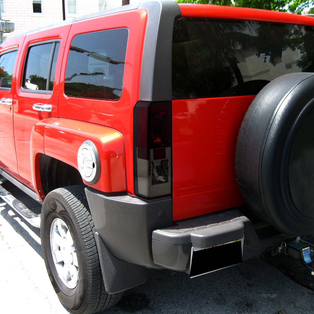2005-2010 Hummer H3 Tail Lights (Chrome Housing/Red Smoked Lens)