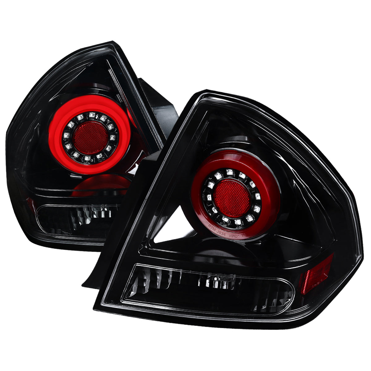 2006-2013 Chevrolet Impala/ 2014-2016 Impala Limited LED Tail Lights (Jet Black Housing/Clear Lens)