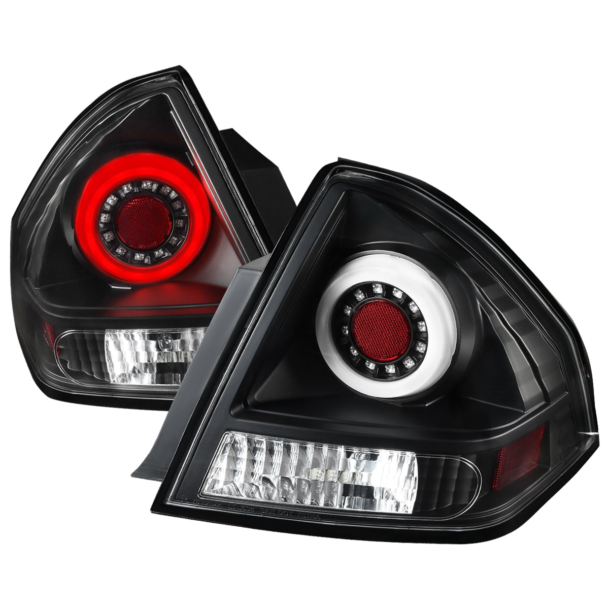 2006-2013 Chevrolet Impala/ 2014-2016 Impala Limited LED Tail Lights (Matte Black Housing/Clear Lens)