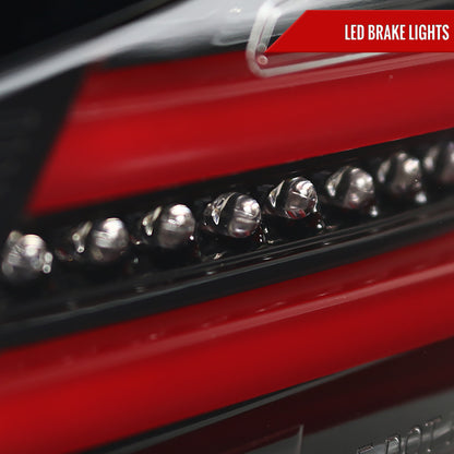 2006-2008 Lexus IS250/IS350 LED Tail Lights & Trunk Lights (Jet Black Housing/Clear Lens)