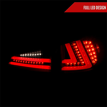 2006-2008 Lexus IS250/IS350 LED Tail and Trunk Lights (Matte Black Housing/Clear Lens)