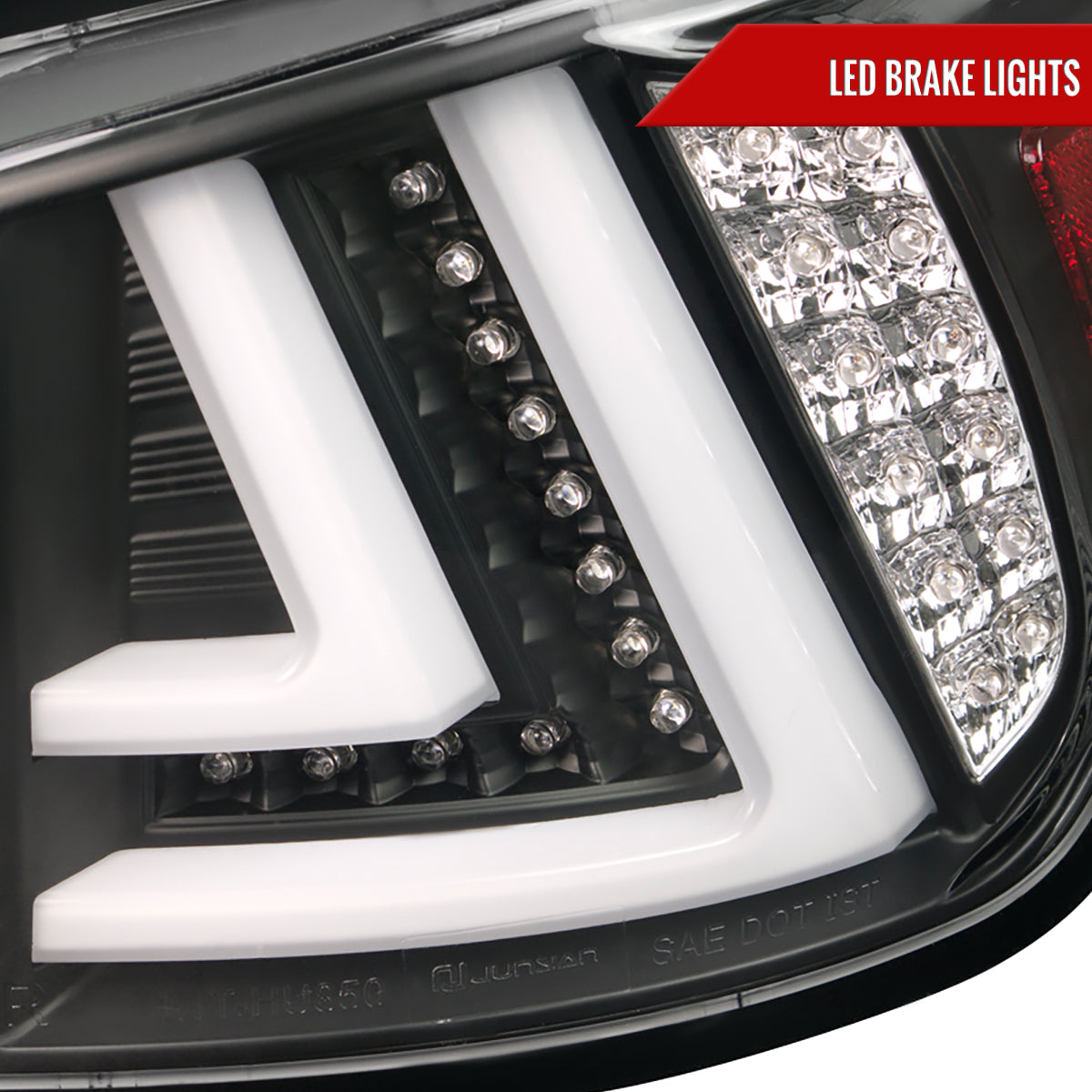 2006-2008 Lexus IS250/IS350 LED Tail and Trunk Lights (Matte Black Housing/Clear Lens)
