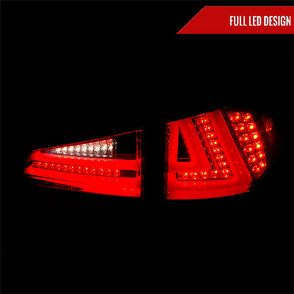 2006-2008 Lexus IS250/IS350 LED Tail Lights & Trunk Lights (Chrome Housing/Red Smoked Lens)