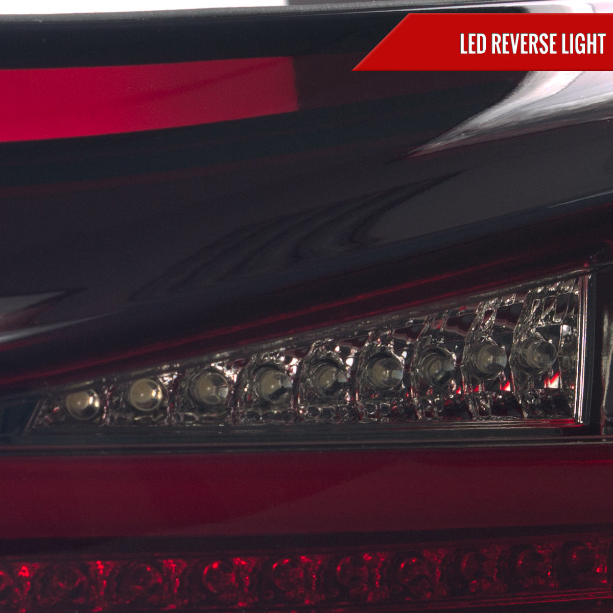 2006-2008 Lexus IS250/IS350 LED Tail Lights & Trunk Lights (Chrome Housing/Red Smoked Lens)