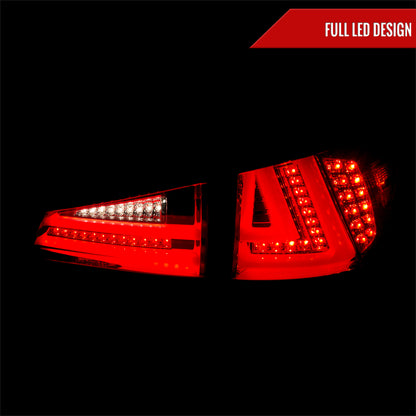 2006-2008 Lexus IS250/IS350 LED Tail Lights & Trunk Lights (Chrome Housing/Red Lens)