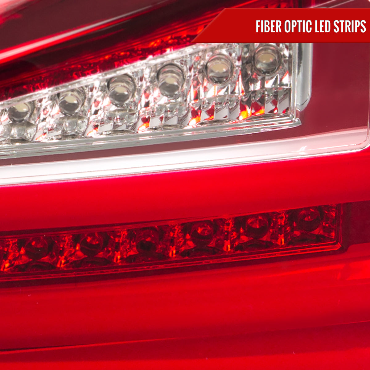 2006-2008 Lexus IS250/IS350 LED Tail Lights & Trunk Lights (Chrome Housing/Red Lens)