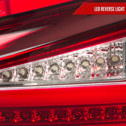 2006-2008 Lexus IS250/IS350 LED Tail Lights & Trunk Lights (Chrome Housing/Red Lens)
