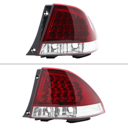 2001-2005  Lexus IS300 LED Tail Lights (Chrome Housing/Red Clear Lens)